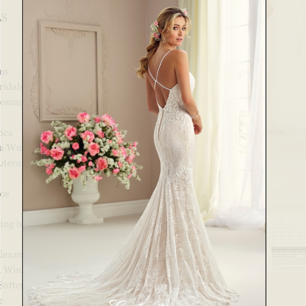 Enchanting by mon Cheri wedding gown never worn BRAND NEW